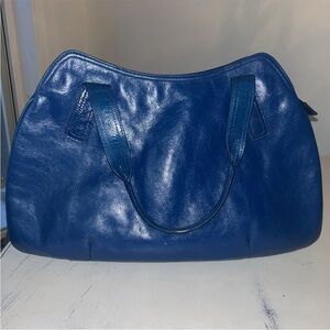 HOBO Classic Navy Leather Shoulder Bag